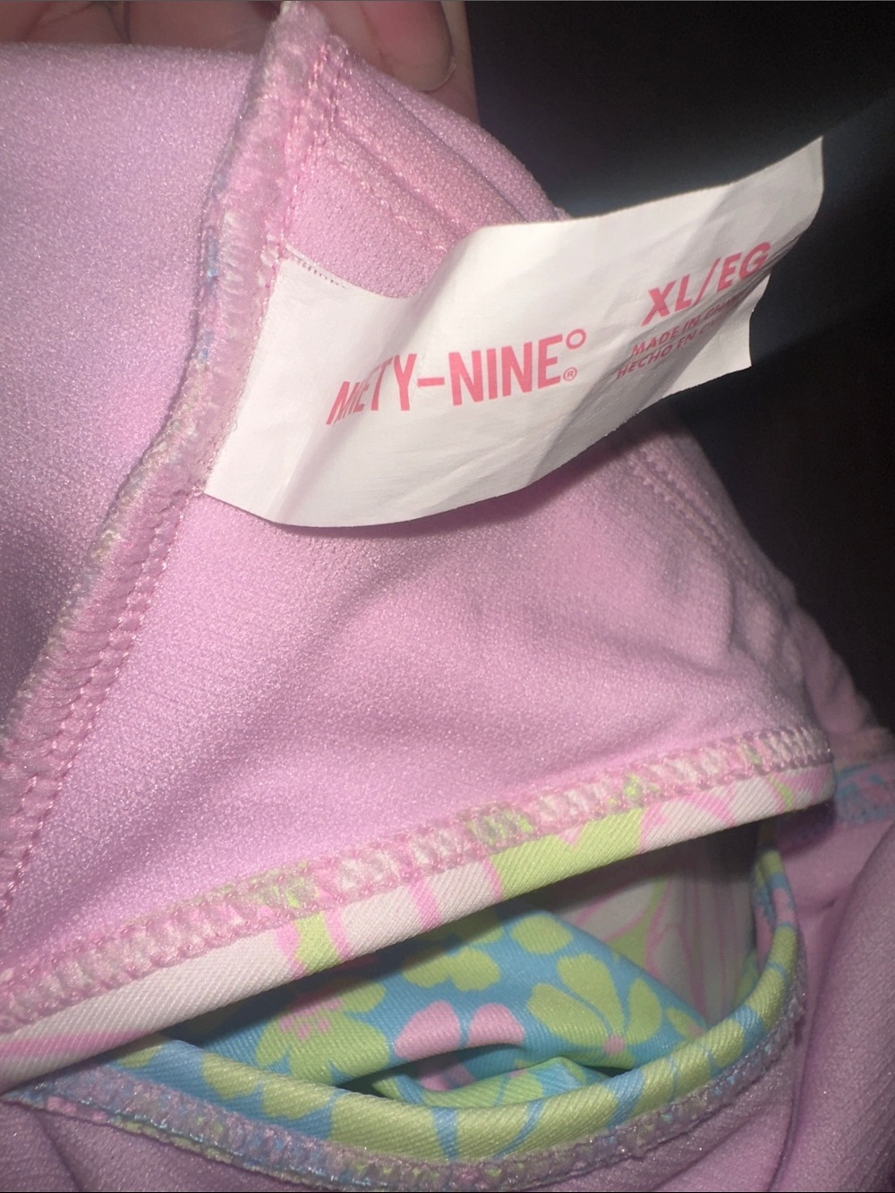 Ninety-Nine Floral Cutout One-Piece Swimsuit Pink Green XL - Picture 6 of 6